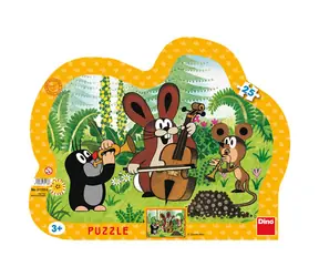 DINO KRTOK MUZIKANT - kontúra Puzzle / 25 dielikov / od 3 rokov