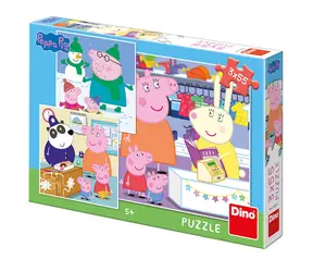 DINO Peppa Pig: Veselé popoludnie / 3x 55 dielikov / od 5 rokov