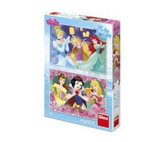 Dino Princezné v ružiach / 2x 77 dielikov / od 5 rokov