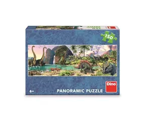DINO Dinosaury pri jazere - Panoramic / 150 dielikov / od 6 rokov