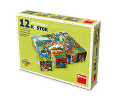 Dino Kocky Snehulienka / Kubus drevené kocky / 12 dielikov 