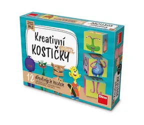 Dino Kocky Príšerky / Kubus drevené kocky / 12 dielikov / od 3 rokov