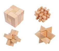 Small Foot Drevené hlavolamy set 4ks / od 5 rokov