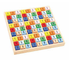 Small Foot Drevené sudoku farebné kocky / od 6 rokov