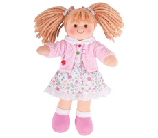Bigjigs Toys Látková bábika Poppy 28 cm / od 0 mesiacov