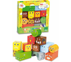 Vilac Drevené zvukové kocky Savana / od 18 mesiacov