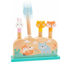 Small Foot Drevená vystreľovacia hra zvieratká / od 18 mesiacov