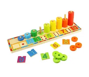 Bigjigs Toys Doska nasadzovania s číslami / od 2 rokov