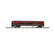 Piko 57643 Osobný vagón Bmpz 2. tr. Railjet ÖBB VI / Mierka: H0 (1:87) / Dĺžka: 268 mm / Rádius: 358 mm / od 14 rokov