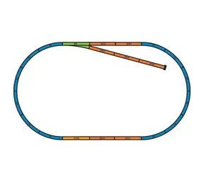 Piko 55366 Podložie pre sady koľají A+B (základný ovál s kusou koľají) / Mierka: H0 (1:87) / od 14 rokov
