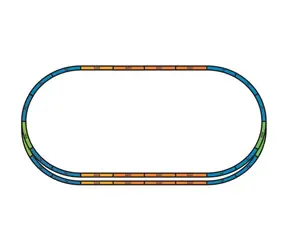 Piko 55367 Podložie pre sady koľají A+E (základný ovál s paralelnou traťou) / Mierka: H0 (1:87) / od 14 rokov
