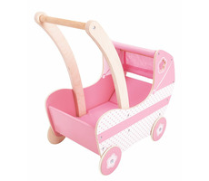 Bigjigs Toys Drevený kočík pre bábiky / od 3 rokov