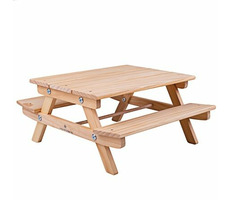 Bigjigs Toys Drevená pikniková lavička pre bábiky / od 3 rokov