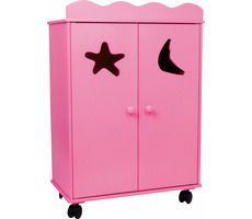 Small Foot Drevená skriňa pre bábiky ružová / od 3 rokov