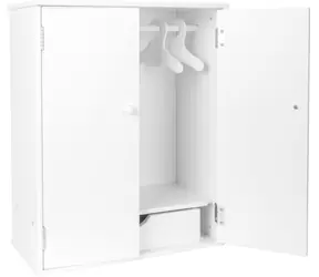 Small Foot Šatníková skriňa pre bábiky biela / od 3 rokov