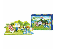 Small Foot Trojvrstvové penové 3D puzzle - žabie tônka / 56 dielov / od 3 rokov