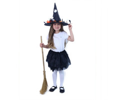 RAPPA Detský kostým tutu sukne čarodejnice - Halloween / 3-10 rokov