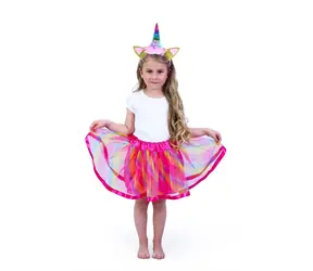 RAPPA Detský kostým tutu sukne s čelenkou jednorožec / 3-10 rokov (104-146 cm)