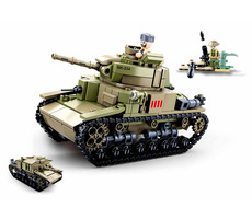 Sluban Army M38-B0711 Stredný taliansky tank 2v1 / LEGO - kompatibilný / Počet figúrok|dielikov: 2|463 / od 8 rokov