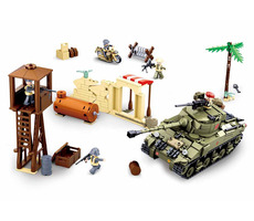 Sluban Army M38-B0713 Vojnová bitka / Lego - kompatibilná / Počet figúrok|dielikov: 5|713 / od 8 rokov