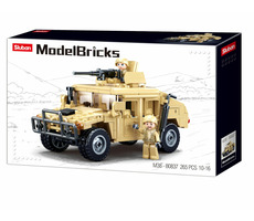 Sluban Army Bricks M38-B0837 Hummer bojový off road / LEGO - kompatibilný / Počet figúrok|dielikov: 2|265 / od 6 rokov