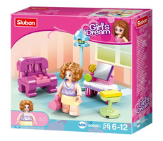 Sluban Girls Dream M38-B0800C Obývačka / Lego - kompatibilná / Počet figúrok|dielikov: 1|56 / od 6 rokov
