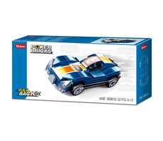 Sluban Power Bricks M38-B0801D Naťahovacie auto športiak / LEGO - kompatibilný / Počet figúrok|dielikov: 0|52 / od 6 rokov