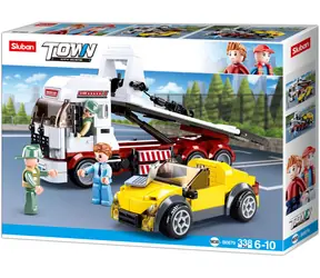Sluban Town M38-B0879 Odťahovka so sklápacou korbou / Lego - kompatibilná / Počet figúrok|dielikov: 2|338 / od 6 rokov