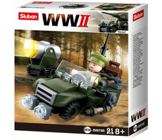 Sluban WWII M38-B0678B 4into1 Hliadkový Jeep / Lego - kompatibilný / Počet figúrok|dielikov: 1|91 / od 8 rokov