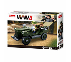 Sluban WWII M38-B0682 Sovietsky terénny automobil GAZ 67 / LEGO - kompatibilný / Počet figúrok|dielikov: 1|111 / od 6 rokov