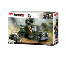 Sluban WWII M38-B0685 Sovietsky polopásový automobil 2v1 - Half-Track / LEGO - kompatibilný / Počet figúrok|dielikov: 2|253 /8 rokov