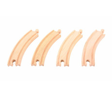 Bigjigs Rail Dlhé kruhové koľaje 17cm 4ks / od 3 rokov