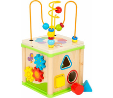 Small Foot Drevená motorická kocka lúka / od 3 rokov