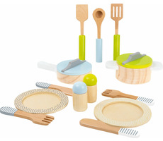 Small Foot Drevený základný riad do kuchynky / od 2 rokov