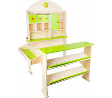 Small Foot Drevený predajný stánok zelená / od 3 rokov