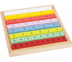 Small Foot Edukatívna tabuľka farebná zlomky / od 4 rokov