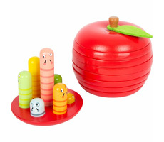 Small Foot Skladačka jablko s červíkmi / od 3 rokov