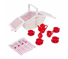 Small Foot Piknikový kôš Tina 17 dielov / od 3 rokov