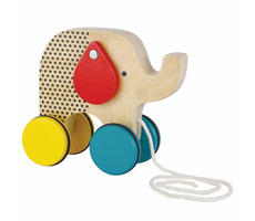Petit Collage Drevený ťahací slon Jumbo / od 18 mesiacov