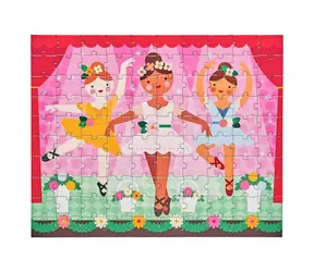 Petit Collage Obojstranné puzzle 2v1 baletky / 49 dielikov / od 4 rokov