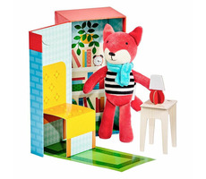 Petit Collage Plyšová líška v knižnici / od 3 rokov