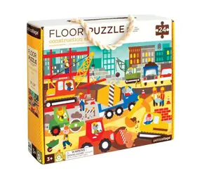 Petit Collage Podlahové puzzle stavba v meste / 24 dielikov / od 3 rokov