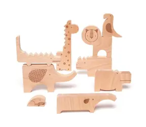 Petit Collage Zábavné puzzle Safari