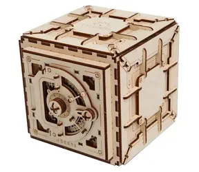 Ugears 3D drevené mechanické puzzle Trezor / od 14 rokov / 179 dielikov / Obtiažnosť: vysoká