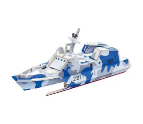 RoboTime Drevená skladačka útočná loď typ 022 / od 3 rokov / 48 dielikov / Obtiažnosť: nízka