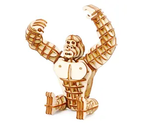 RoboTime drevené 3D puzzle Gorila / od 8 rokov / 105 dielikov / Obtiažnosť: nízka