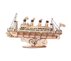 RoboTime drevené 3D puzzle Zaoceánsky parník