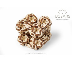 Ugears 3D drevené mechanické puzzle Kocka Flexi / od 14 rokov / 144 dielikov / Obtiažnosť: jednoduchá