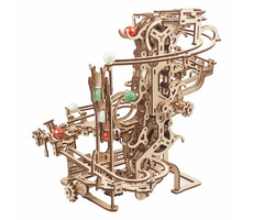 Ugears 3D drevené mechanické puzzle Guľôčková dráha reťazová / od 14 rokov / 400 dielikov / Obtiažnosť: vysoká
