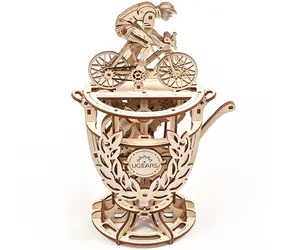 Ugears 3D drevené mechanické puzzle Samohybný cyklista / od 14 rokov / 189 dielikov / Obtiažnosť: stredná